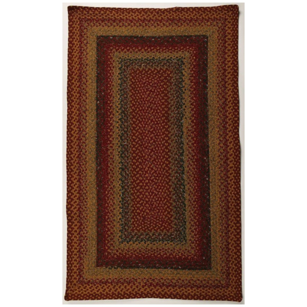Four In Nine Patch Braided Rug